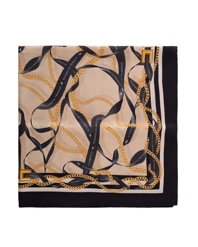Elisabetta Franchi Foulard Con Stampa Nastri E Catene In Multi