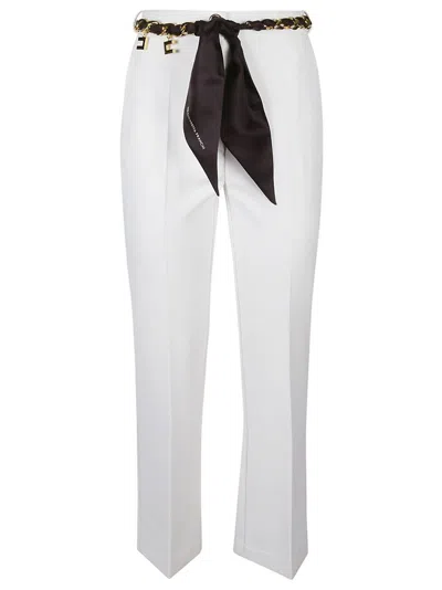 Elisabetta Franchi Pant In White