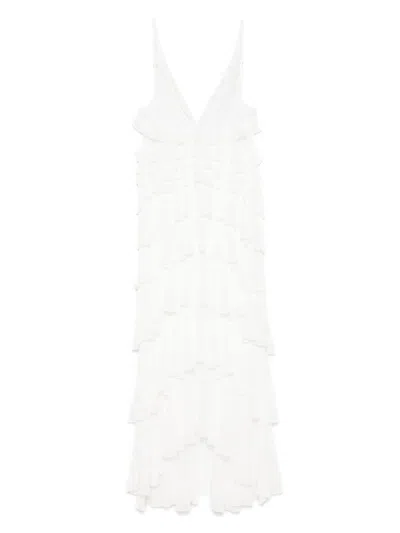 ELISABETTA FRANCHI ELISABETTA FRANCHI FRILLED LONG DRESS