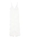 Elisabetta Franchi Ruffled V-neck Maxi Dress With Layered Detailing