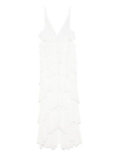ELISABETTA FRANCHI ELISABETTA FRANCHI FRILLED LONG DRESS