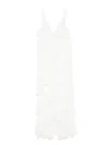 Elisabetta Franchi Ruffled V-neck Maxi Dress With Layered Detailing