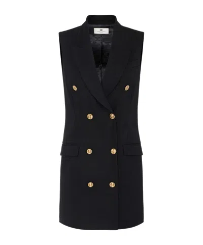 ELISABETTA FRANCHI ELISABETTA FRANCHI SLEEVELESS GABARDINE MINI DRESS