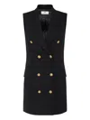 Elisabetta Franchi Gabardine Mini Dress In Schwarz
