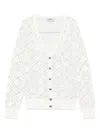Elisabetta Franchi Geometric-pattern Cardigan In White