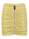 Elisabetta Franchi Geometric-pattern Mini Skirt In Yellow