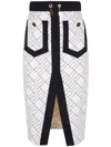 Elisabetta Franchi Geometric Patterned Midi Skirt In Multi