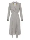 Elisabetta Franchi Geometric-print Shirt Midi Dress In White