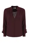 Elisabetta Franchi Logo Metal Detail Collar Shirt