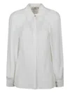 Elisabetta Franchi Collared Neck Long Sleeve Cape Sleeves In White