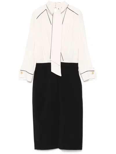 ELISABETTA FRANCHI ELISABETTA FRANCHI GEORGETTE CREPE MIDI DRESS