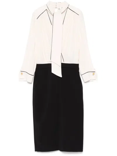 ELISABETTA FRANCHI ELISABETTA FRANCHI GEORGETTE CREPE MIDI DRESS