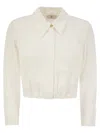 Elisabetta Franchi Georgette Cropped Shirt With Elastic Band