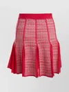 Elisabetta Franchi Georgette High-waisted Pleated Miniskirt