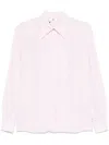 Elisabetta Franchi Georgette Jewelled-button Shirt In 粉色