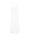 Elisabetta Franchi Ruffled V-neck Maxi Dress With Layered Detailing