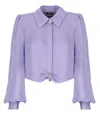 Elisabetta Franchi Georgette Shirt In Purple