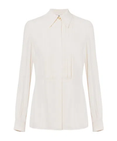 Elisabetta Franchi Georgette Shirt In White