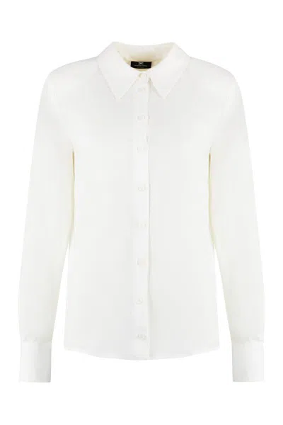 Elisabetta Franchi Georgette Shirt In White