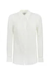 Elisabetta Franchi Georgette Shirt With Lettering In Avorio