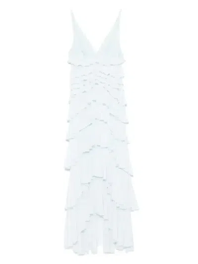 ELISABETTA FRANCHI GEORGETTE TIERED GOWN