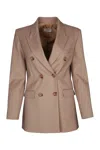 Elisabetta Franchi Double Breasted Jacket Chest Flap Pockets