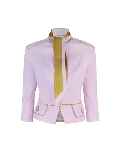 Elisabetta Franchi Giacca In Crêpe Con Foulard Bicolore