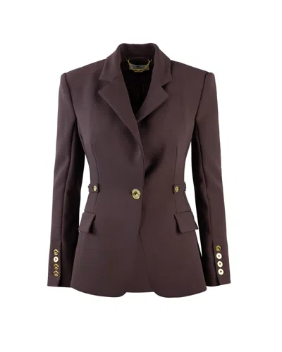 ELISABETTA FRANCHI ELISABETTA FRANCHI GIACCA IN CRÊPE LEGGERO BORDEAUX