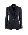 Elisabetta Franchi Single-breasted Tailored Blazer With Gold-tone Accents