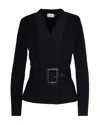 Elisabetta Franchi Black Belted Knitted Jacket