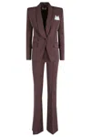 Elisabetta Franchi Giacca Pantalone In Burgundy