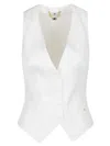 Elisabetta Franchi Sleeveless V-neck Bow Detail Jacket
