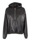 Elisabetta Franchi Half-zip Hoodie In Black