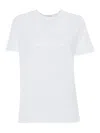 Elisabetta Franchi Jersey T-shirt With Embroidered Logo And Rhinestones In White