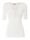 Elisabetta Franchi Tricot Sweater In White