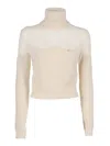 Elisabetta Franchi Finely Knit Sweater With Classic Round Neckline In White