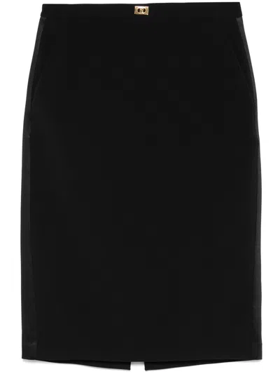 ELISABETTA FRANCHI PENCIL MIDI SKIRT,GO09951E2 110 BLACK
