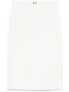 Elisabetta Franchi Pencil Midi Skirt In White
