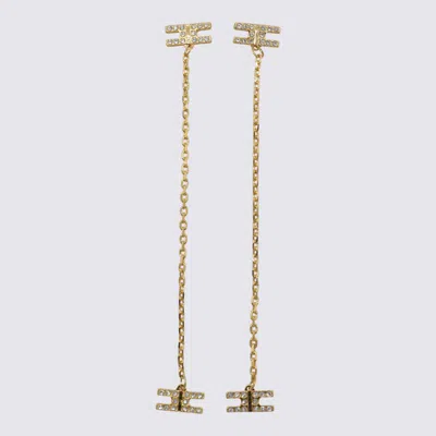 Elisabetta Franchi Gold Tone Metal Earrings