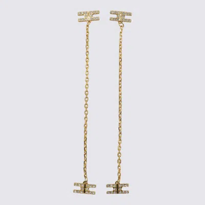 Elisabetta Franchi Gold Tone Metal Earrings