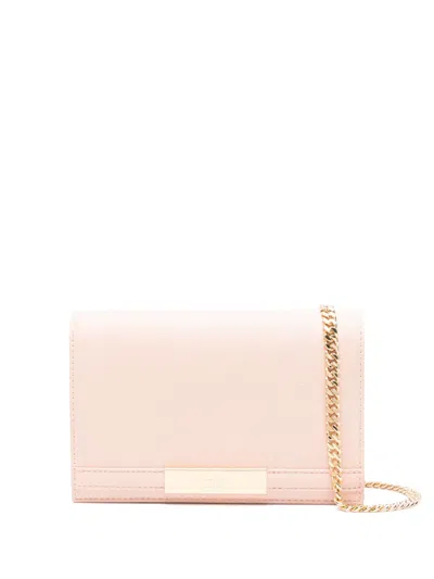 Elisabetta Franchi Gold-tone-plaque Chain Shoulder Bag In Neutral