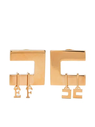 Elisabetta Franchi Gold-tone Square Earrings