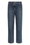 Elisabetta Franchi Cropped Mid-rise Jeans With Patch And Flap Pockets