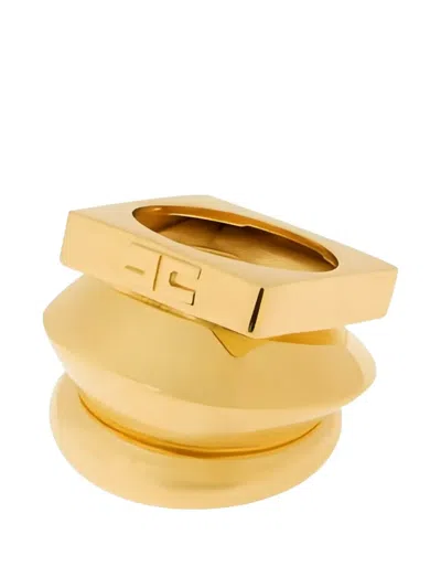 Elisabetta Franchi Golden Metal Ring