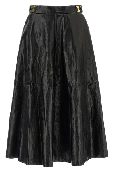 ELISABETTA FRANCHI CRAQUELÉ SKIRT