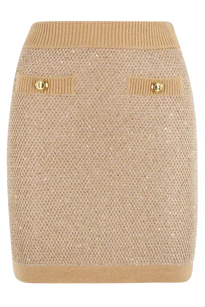 Elisabetta Franchi Gonna Di Maglia In Brown