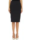 Elisabetta Franchi Elegant Crepe Mini Skirt With Golden Zip