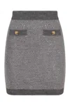 Elisabetta Franchi Gonna In Maglia Con Paillettes Traducendo Dallitaliano Allinglese Diventa: Sweater With Sequins. In Gray