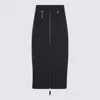 Elisabetta Franchi Lightweight Crepe Skirt With Black Zip In Black