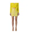 Elisabetta Franchi Geometric-pattern Mini Skirt In Yellow